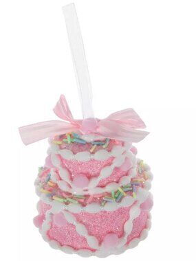 Hobby Lobby Pink Frosted Cake Ornaments 3 pack NIB
